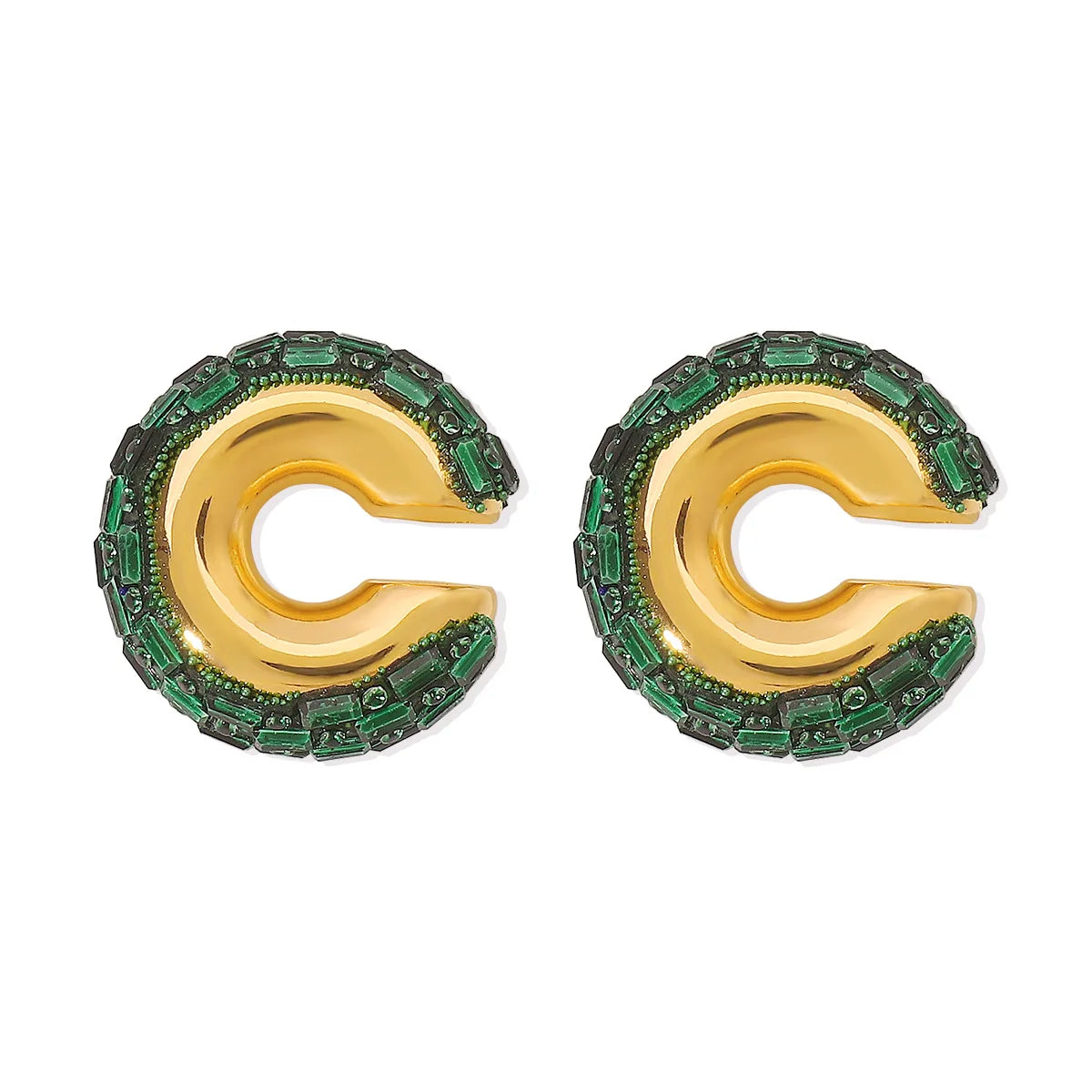 Colorful Zircon Crystal Rhinestone Ear Cuff Clips Earrings