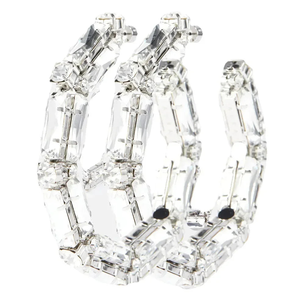 Oversized Crystal Hoop Earrings