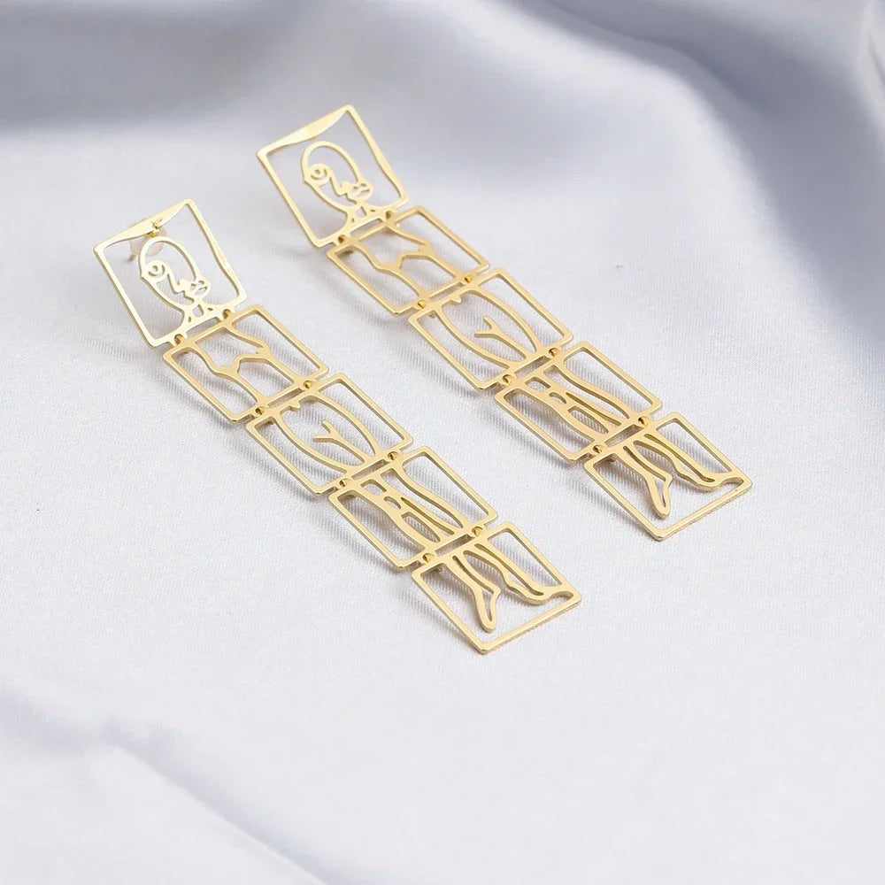 Surrealist Framed Body Earrings