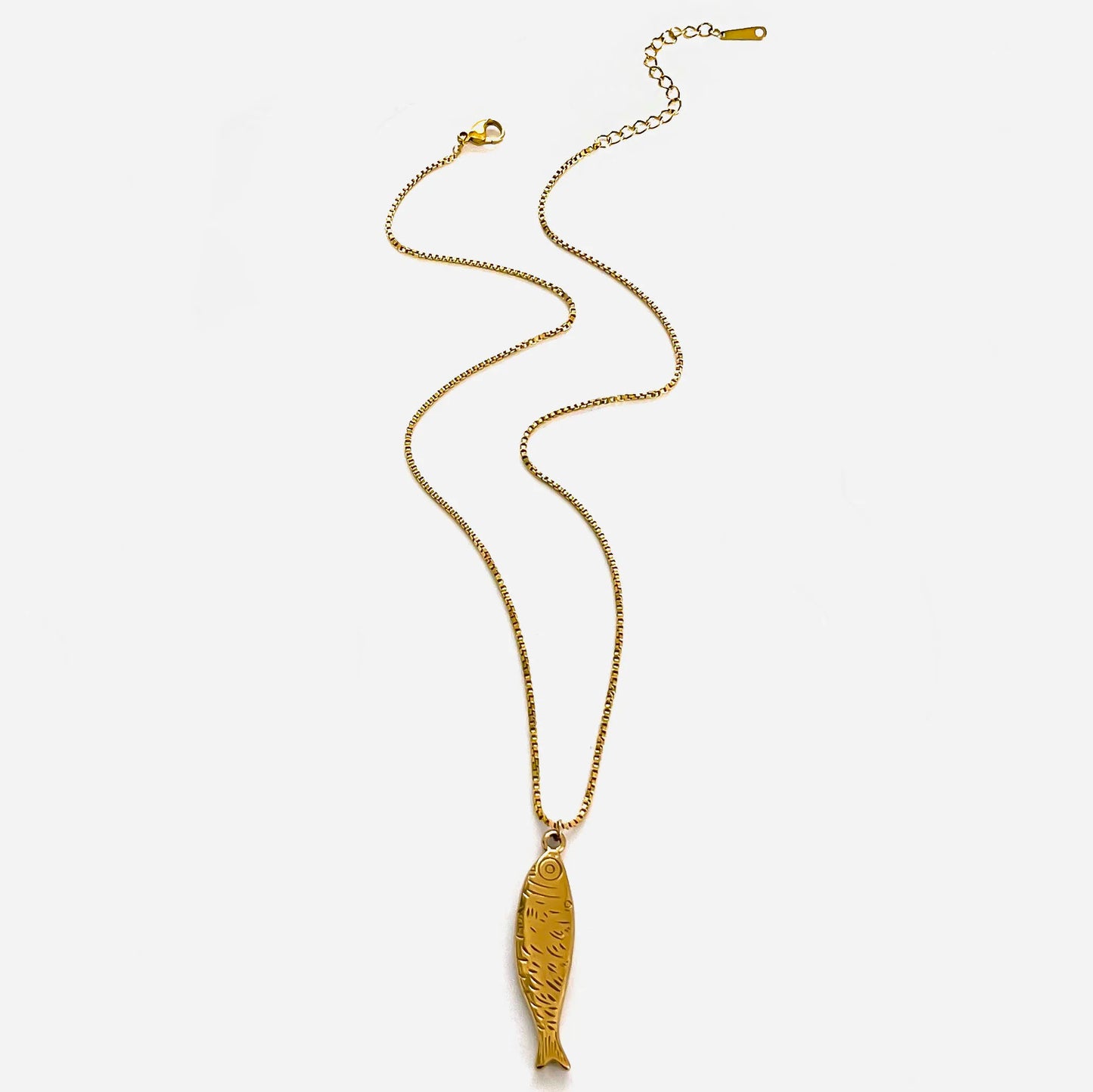 Sardine Fish Pendant Necklace