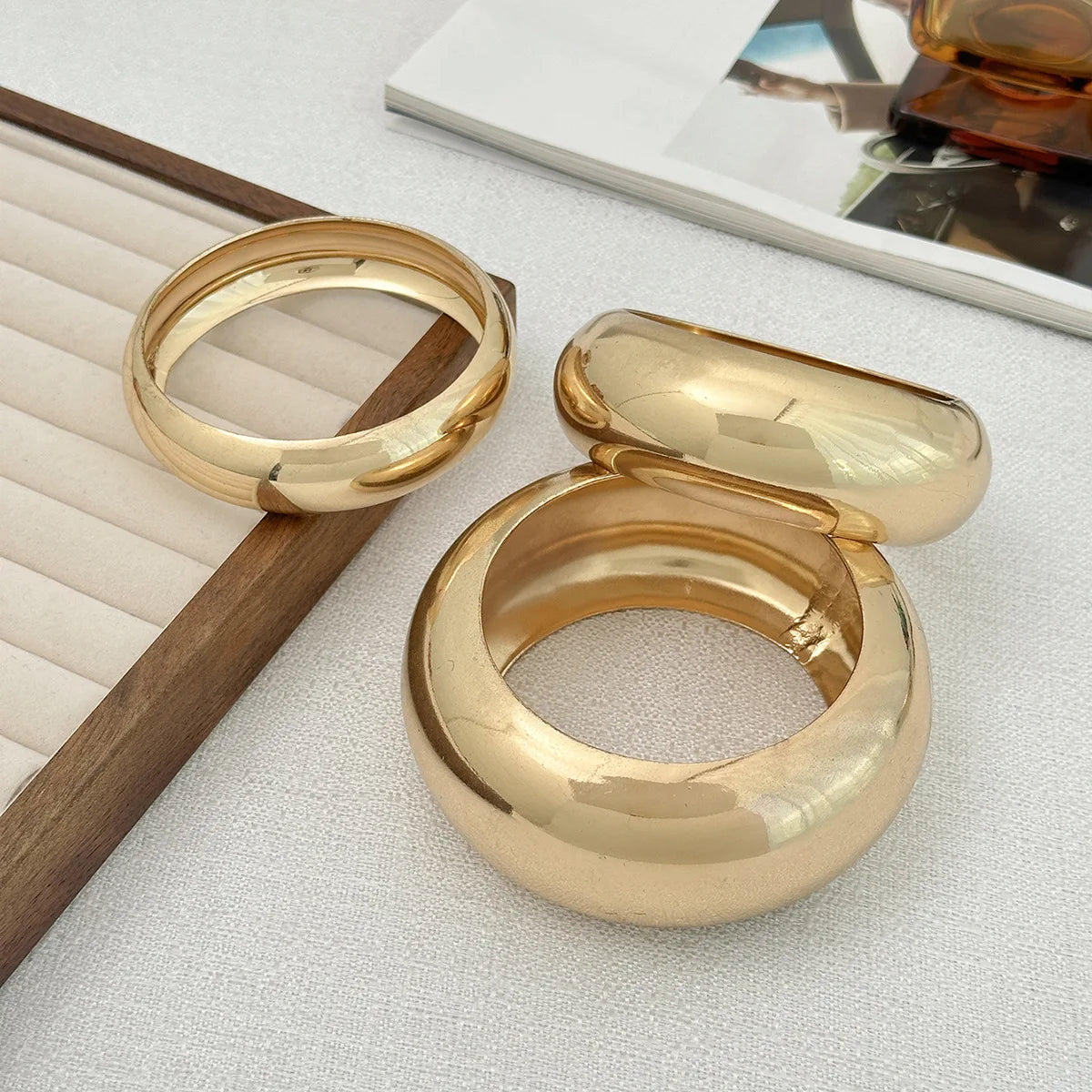 Statement Metal Wide Bangle. Bracelets