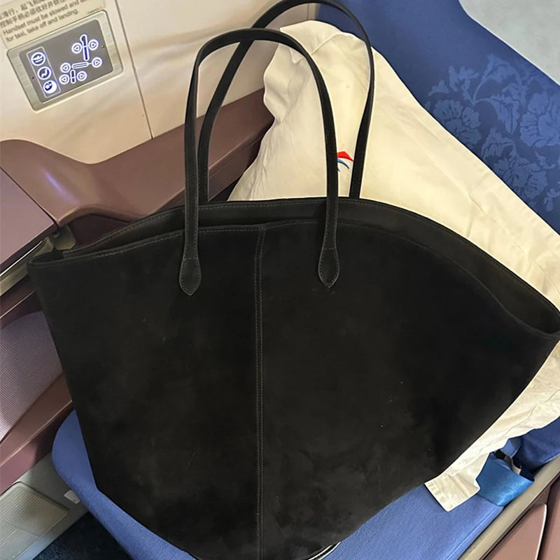 Faux Suede Tote Bags For Women Luxury Designer Khaite Handbags