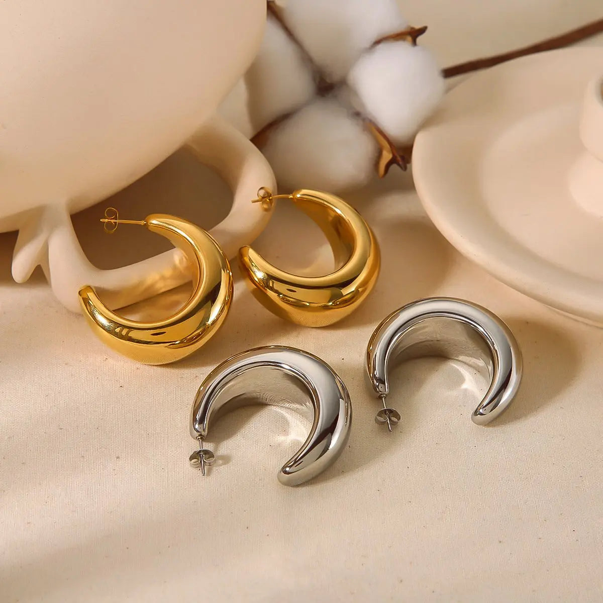 Chunky Sabine Hoop Earrings