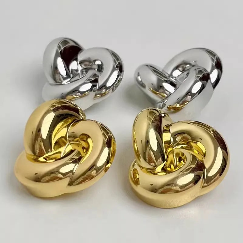 Vintage Style Twisted Knot Large Earrings