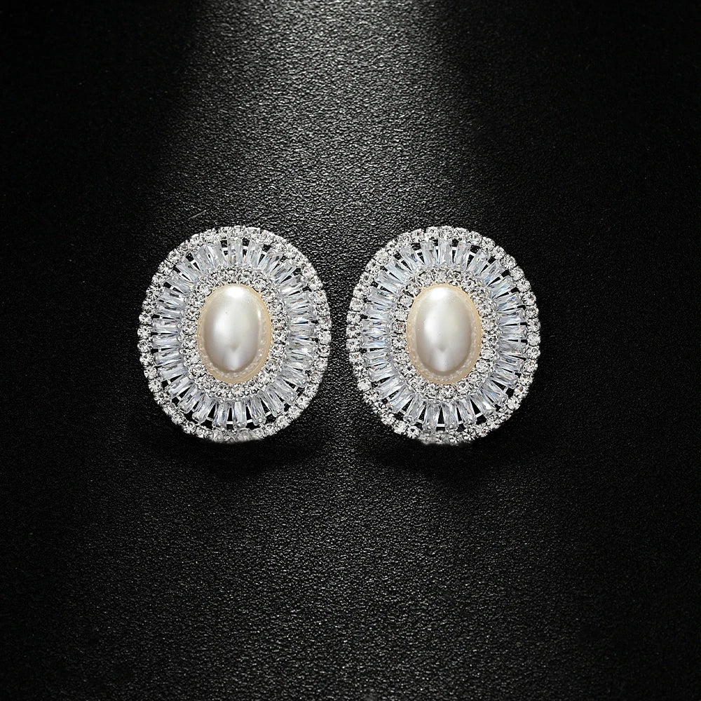 Rhinestone Ear Clip Earrings