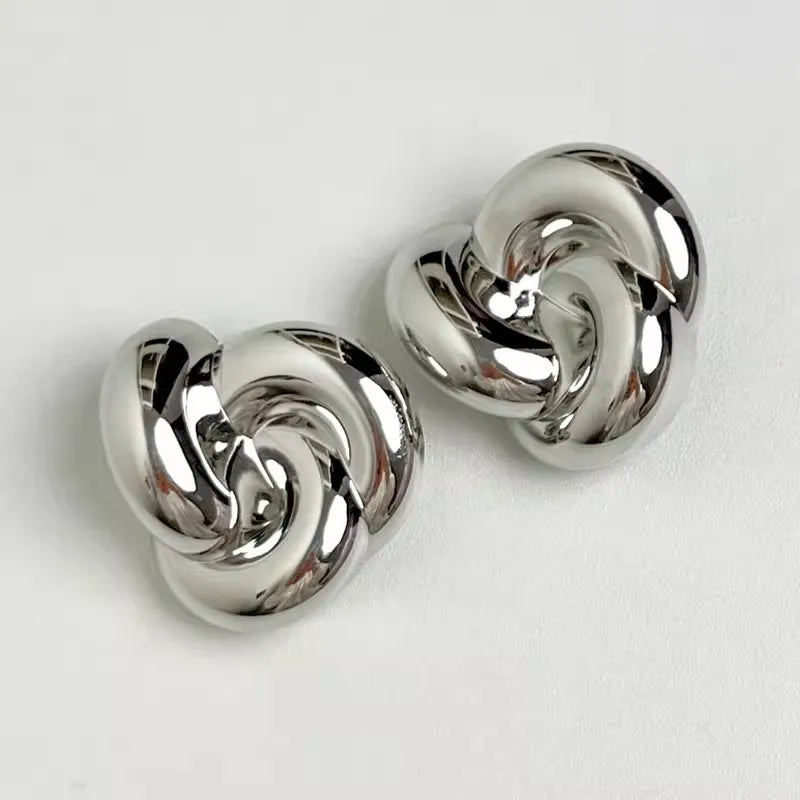 Vintage Style Twisted Knot Large Earrings