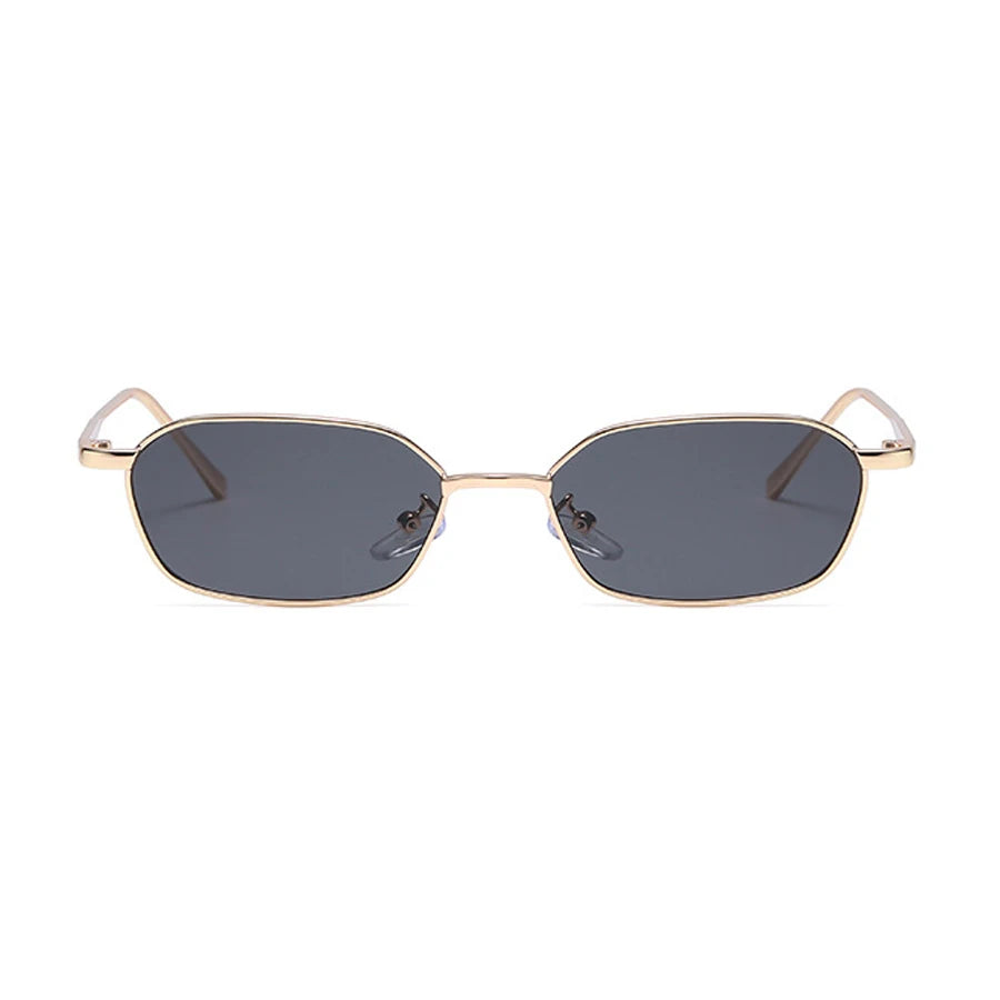 Rectangular Sunglasses Metal Frame Small Sun Glasses