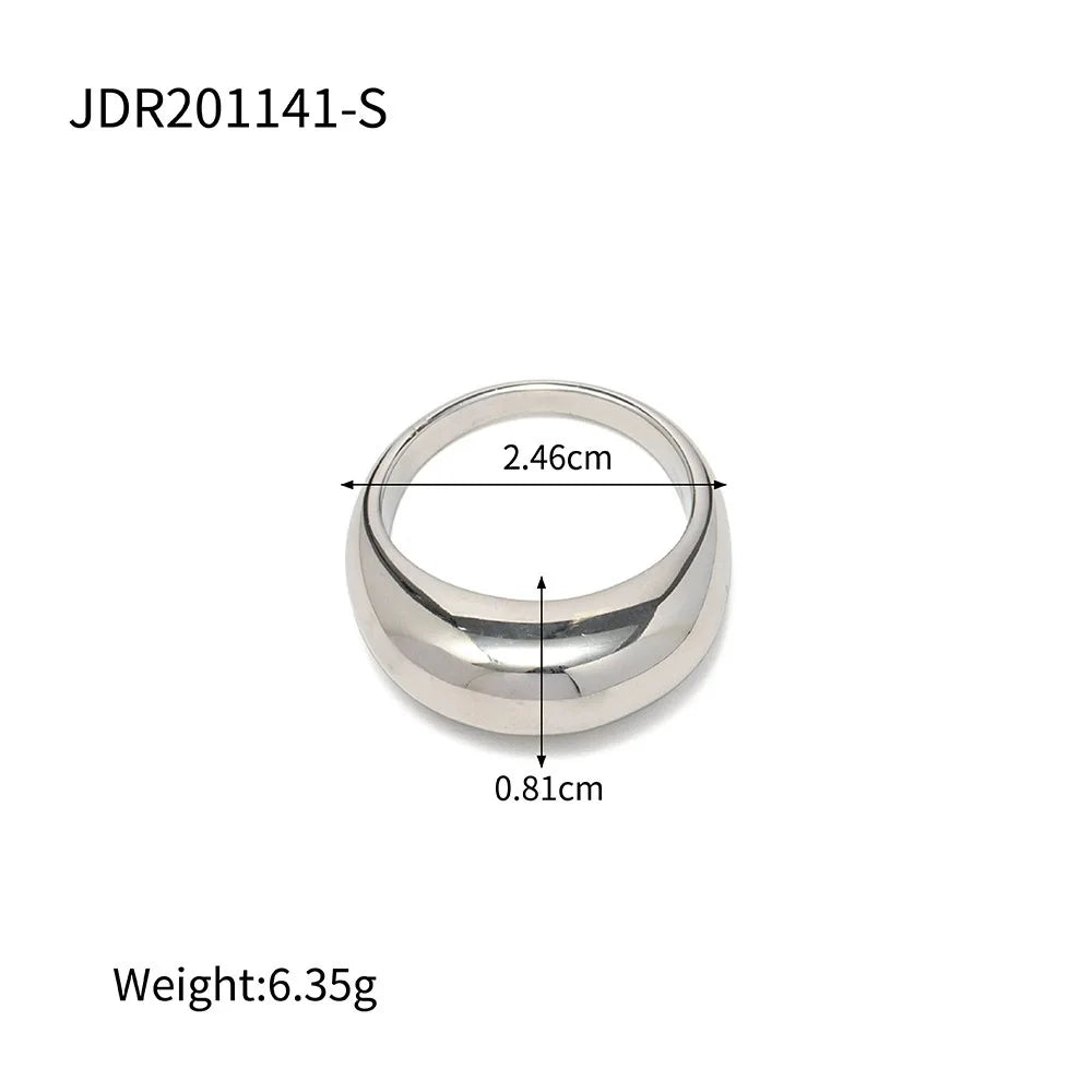 Irregular Adjustable Stackable Stainless Steel Rings
