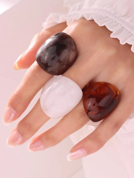 Resin Rings 3 Piece Set