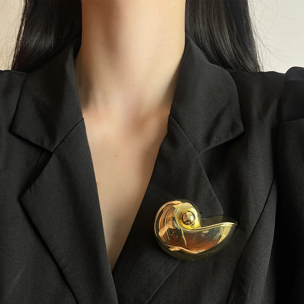 Nautilus Statement Brooch