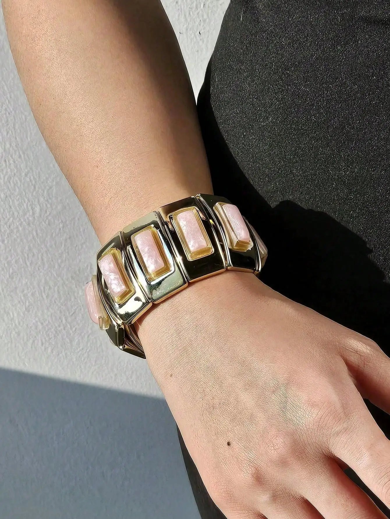 Resin Contrast Color Adjustable Bracelet