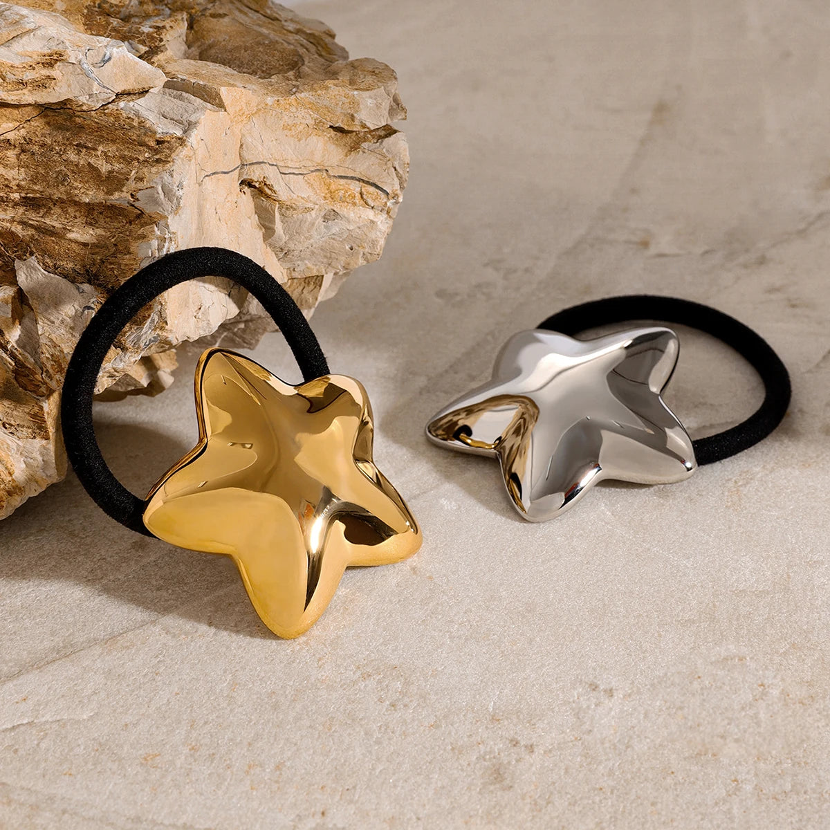 Star Gold Plated Stainless Steel Hair Cuff