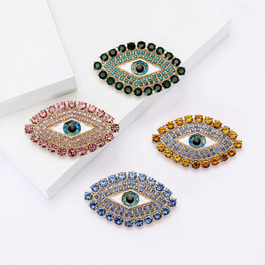 Baroque Rhinestone Devil's Eye Brooch