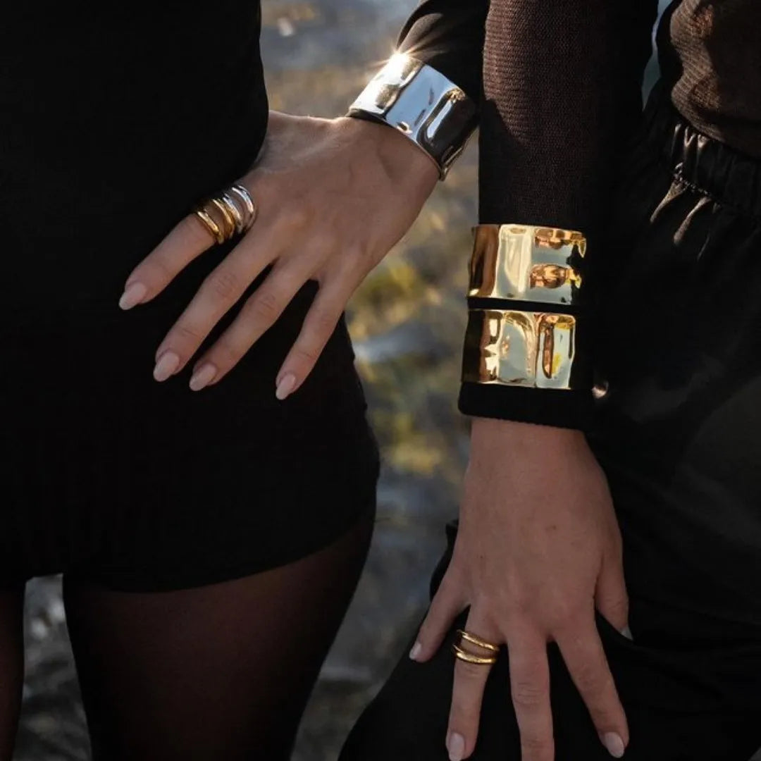 Statement Cuff Gold Plated Bangle Bracelets