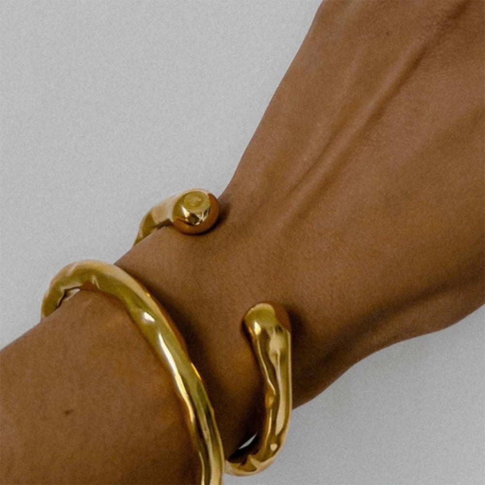 Contemporary Statement Ring Asymmetry Sensuous Contours Bangles & Rings