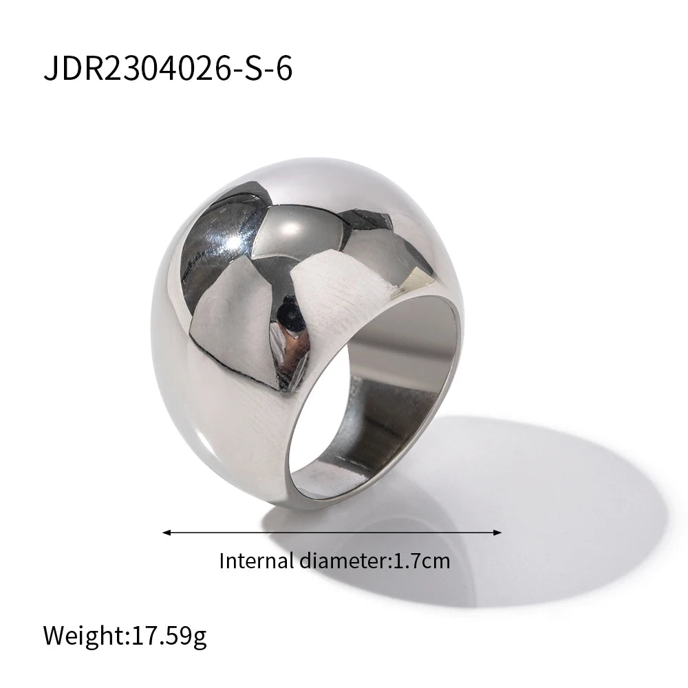Irregular Adjustable Stackable Stainless Steel Rings