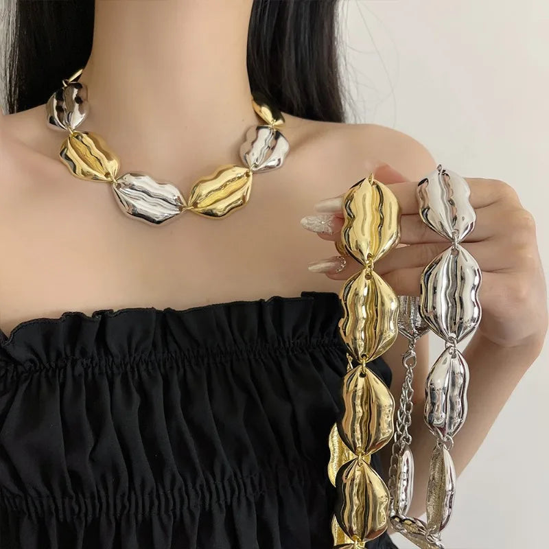 Surrealist Lips Chunky Necklace