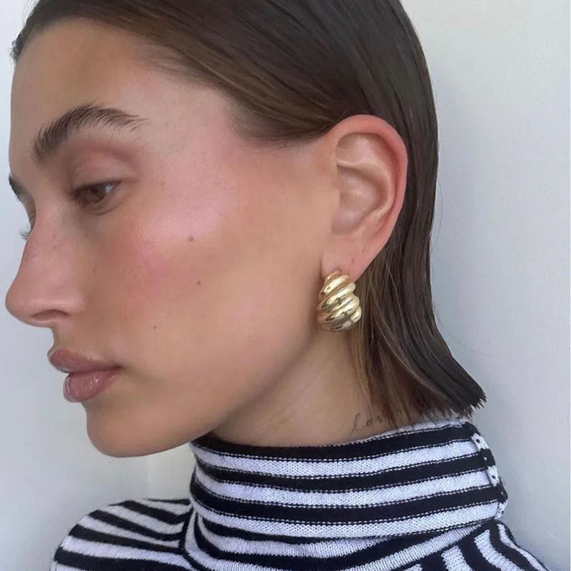 Croissant hoop minimalist simple elegant earrings