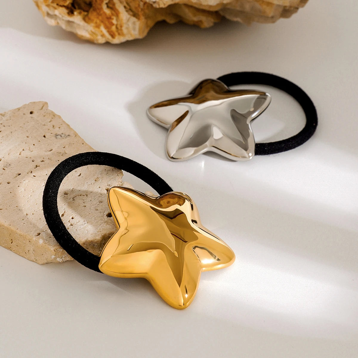 Star Gold Plated Stainless Steel Hair Cuff