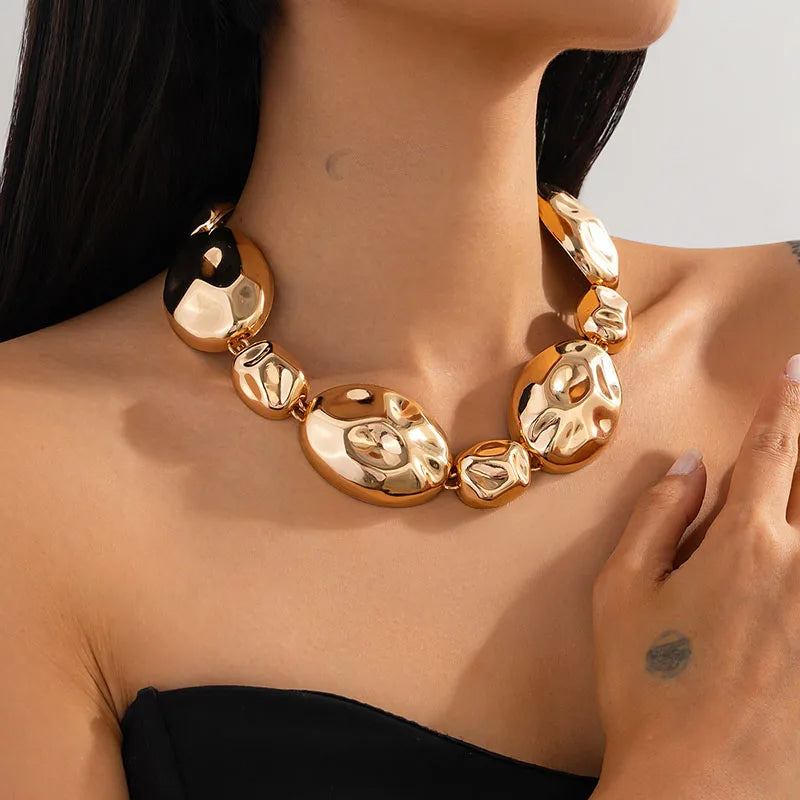 Gold Plated Statement Necklace