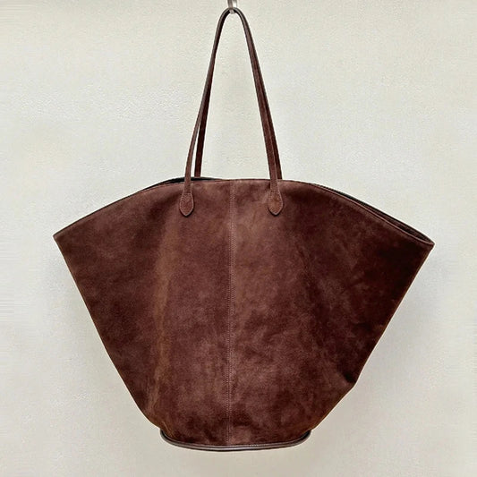 Faux Suede Tote Bags For Women Luxury Designer Khaite Handbags