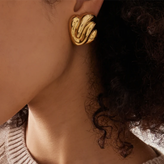 18k Gold Plated Organic Earrings
