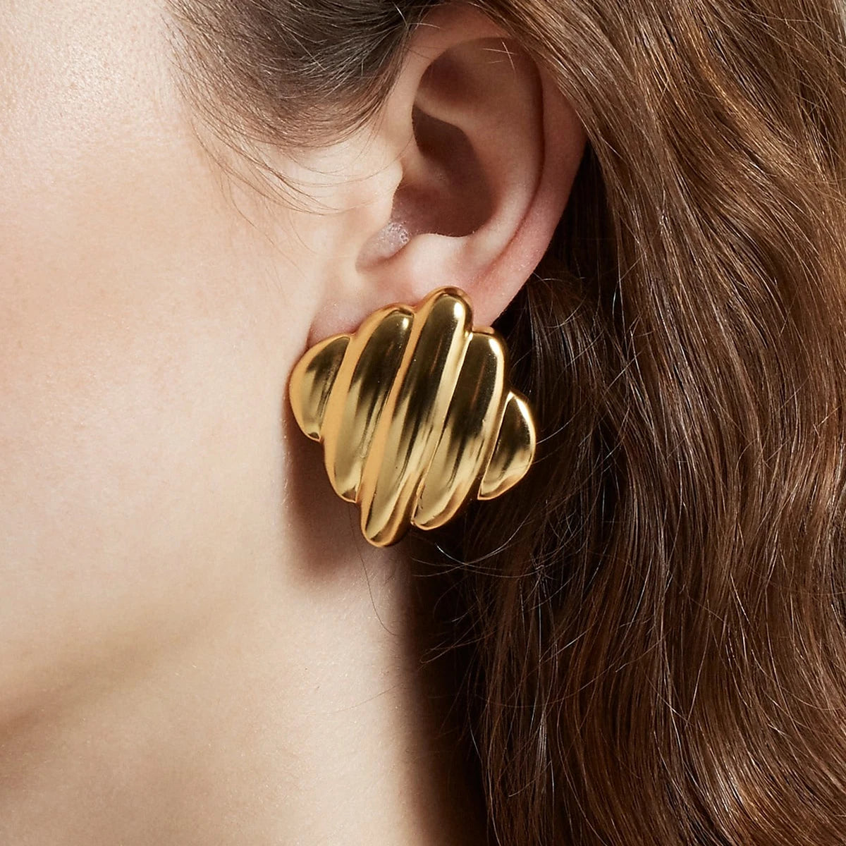 Striped Square Earrings
