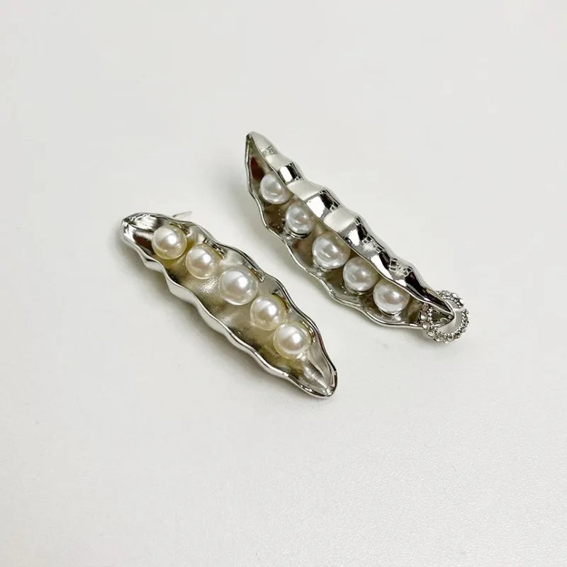 Statement Bean Pearl Earrings