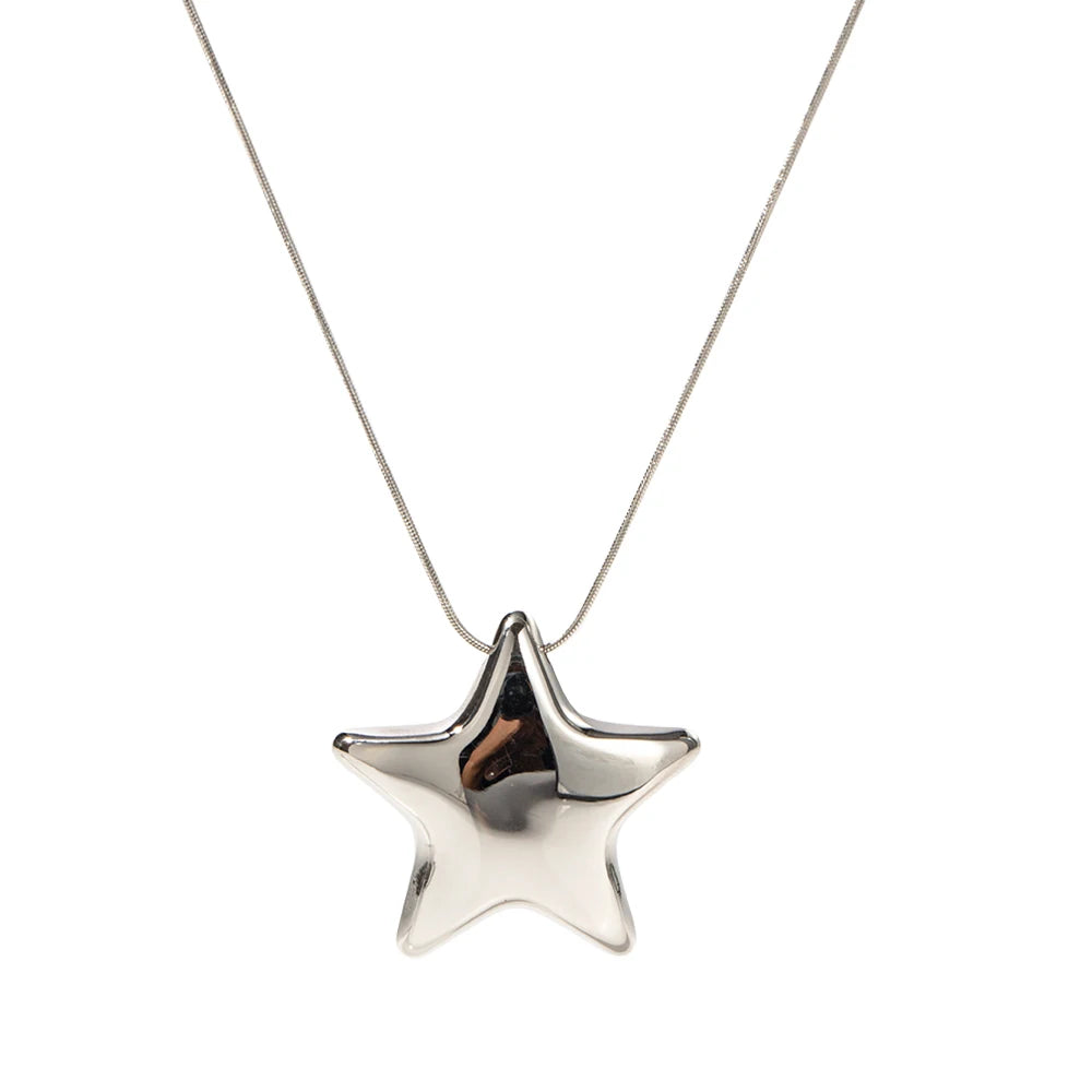 Star Shaped Gold Pendant Hanging Stainless Steel 18k Gold