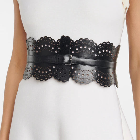 Cut Out Wide Waist Belt