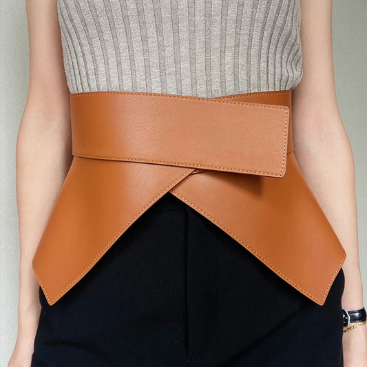 Geometric Peplum Wide Belt