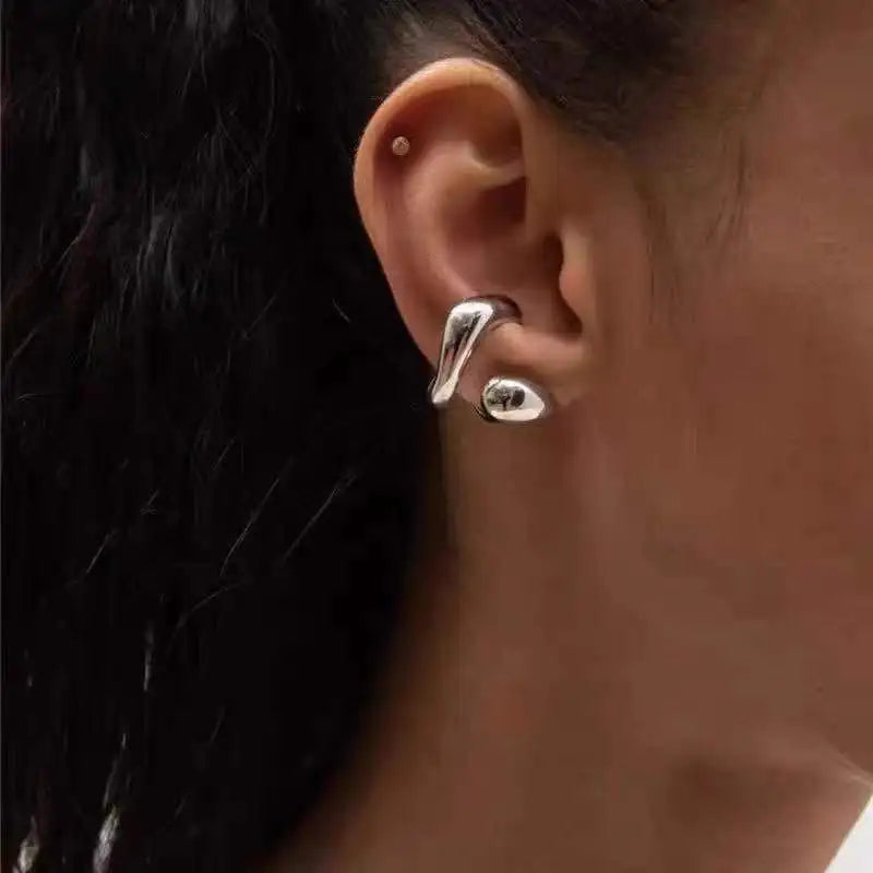 Assymetric Geometric Metal Ear Cuff