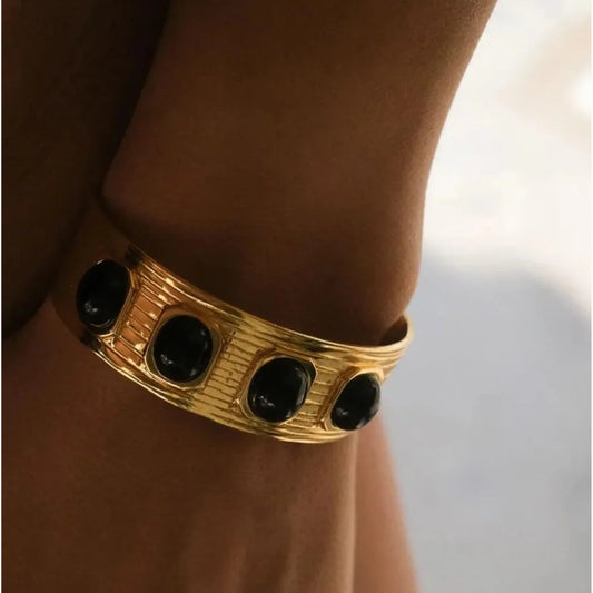 Black Agate Bracelet Bangle