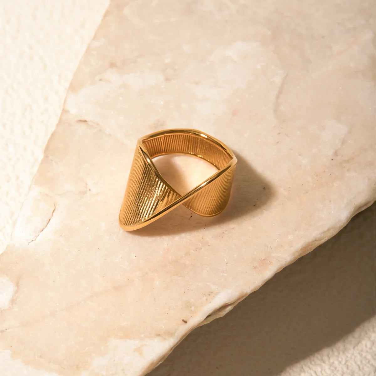 18K Gold Plated Twisted Ring