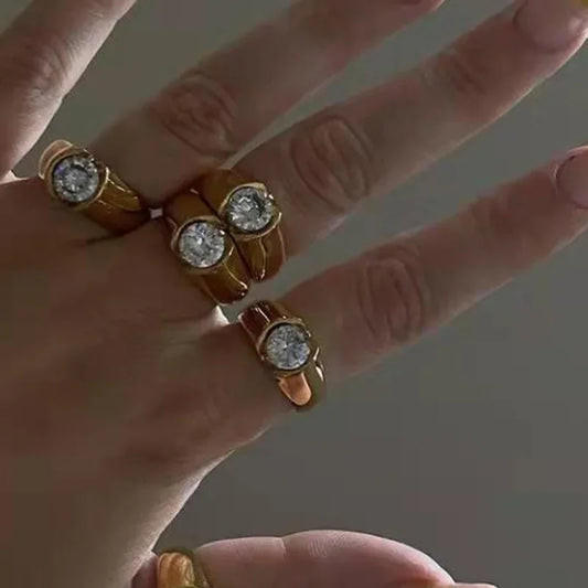 Solitaire Chunky Ring