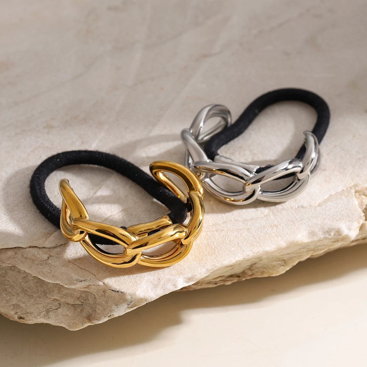 Gold Plated Stainless steel Chain Cuff Hair