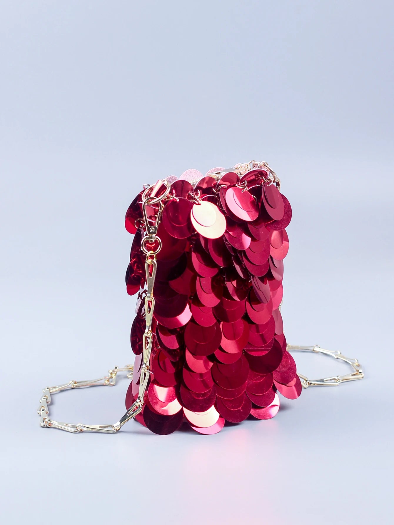 Metalic Sequin Crossbody Mini Bag