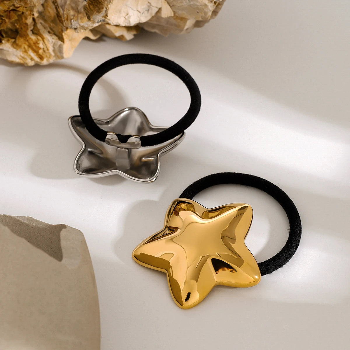 Star Gold Plated Stainless Steel Hair Cuff