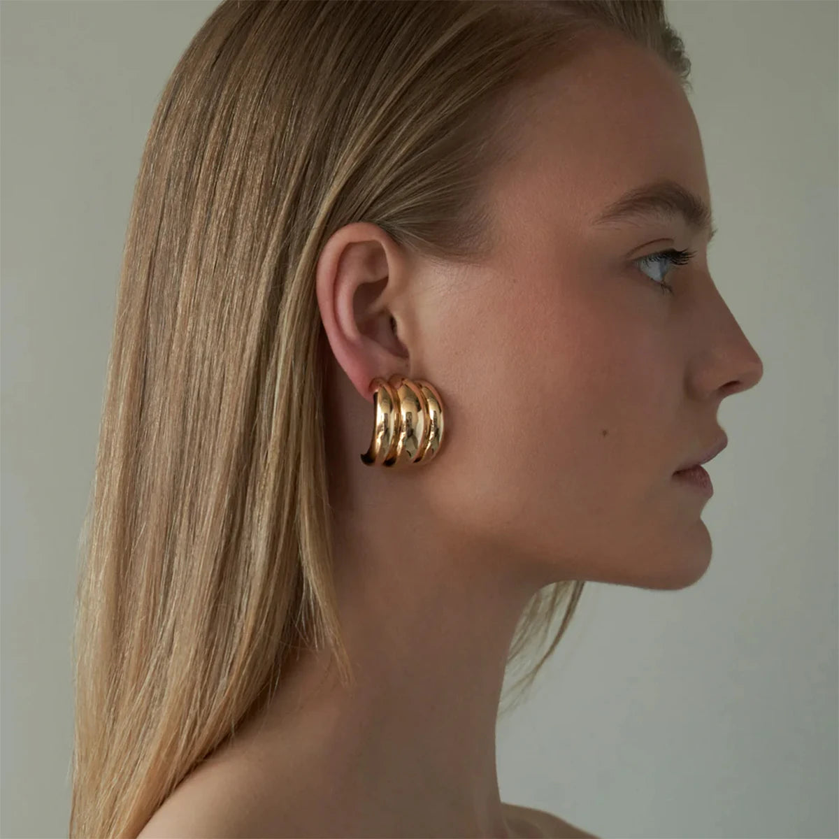 Geometric Huggie Earrings