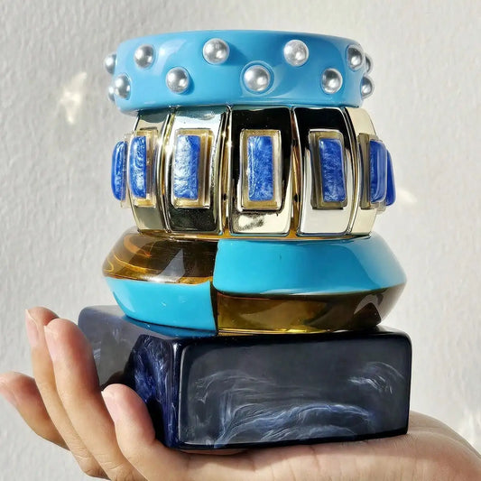 Geometric Statement  Chunky Resin Bracelets
