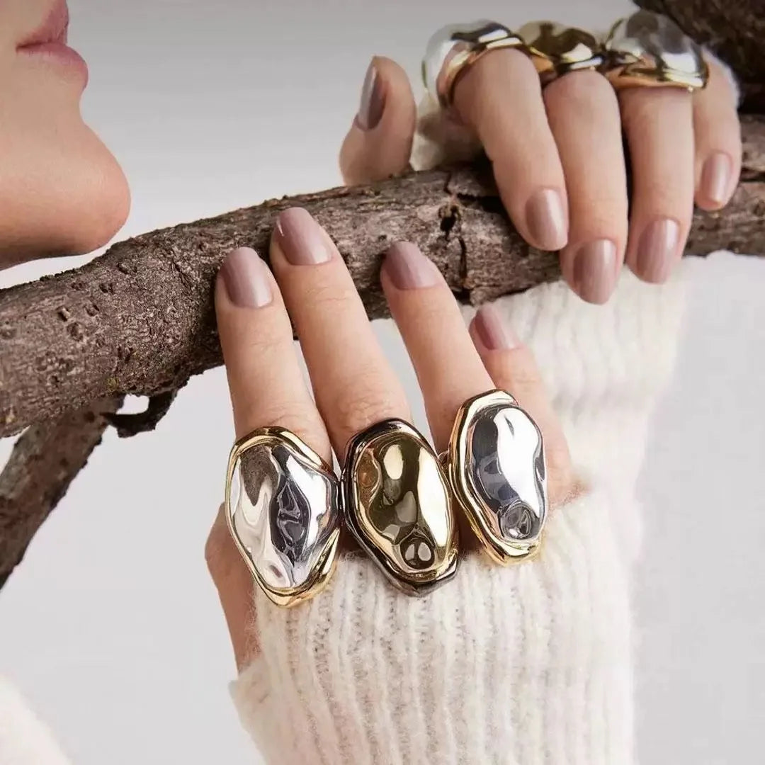 Organic Shape Oversized Rings