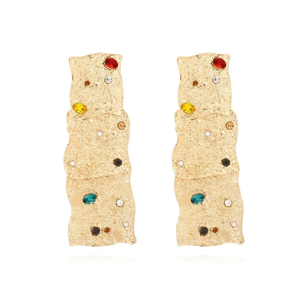 Rectangular Layers Dangle Earrings