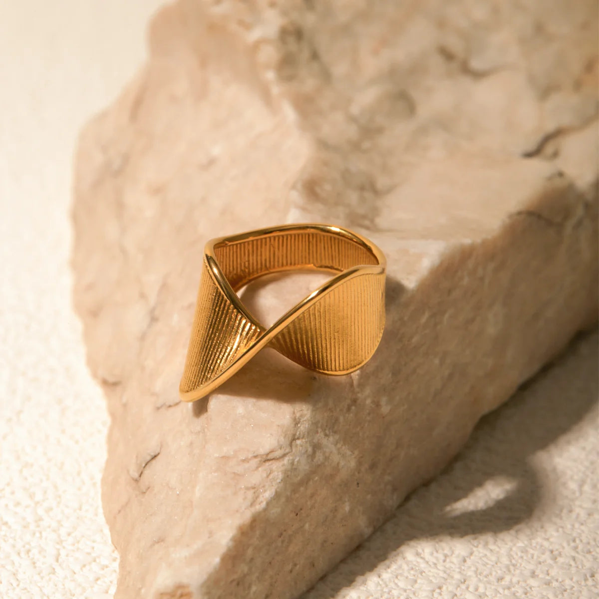 18K Gold Plated Twisted Ring