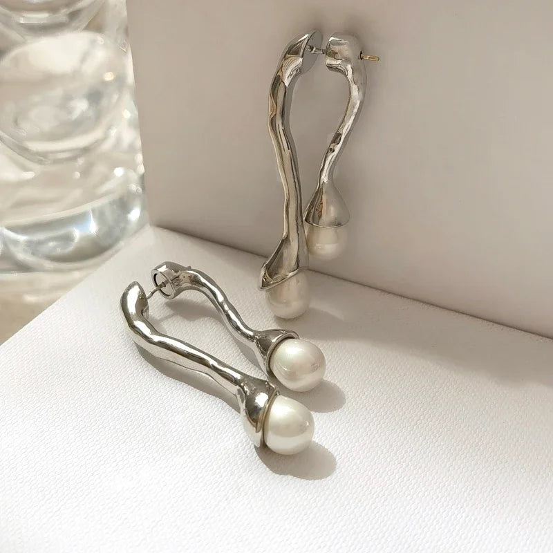 Double Teardrop Dangle Earrings