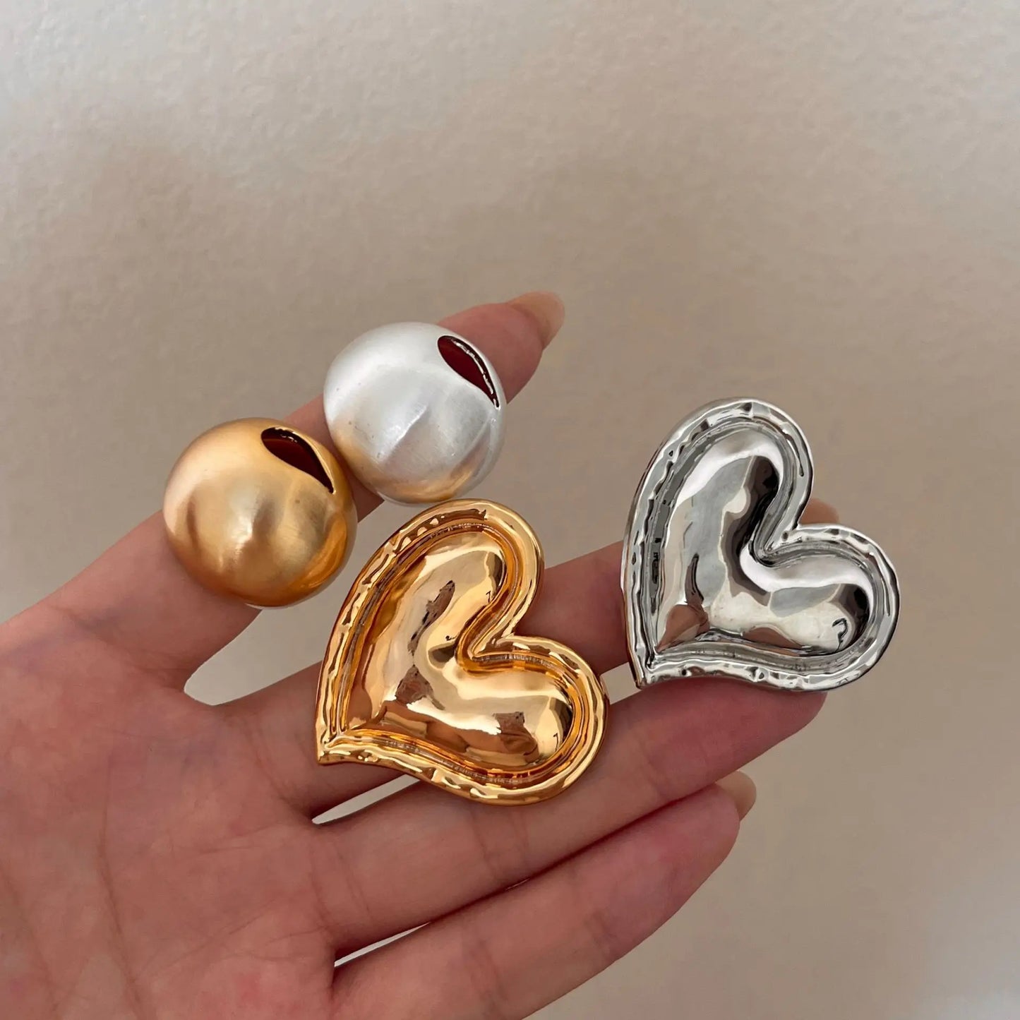 Large Heart-shaped Open Ring