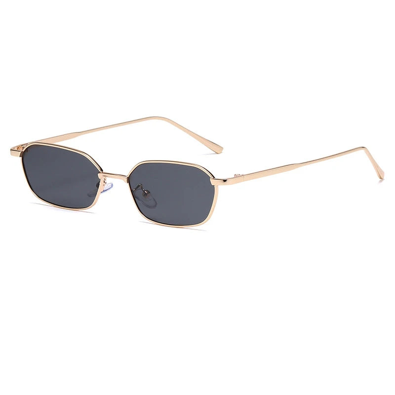 Rectangular Sunglasses Metal Frame Small Sun Glasses