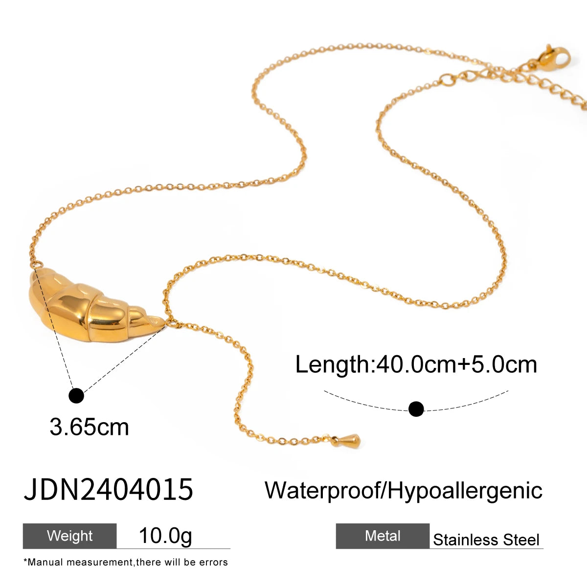 Delicate Croissant Necklace 18K Gold Plated