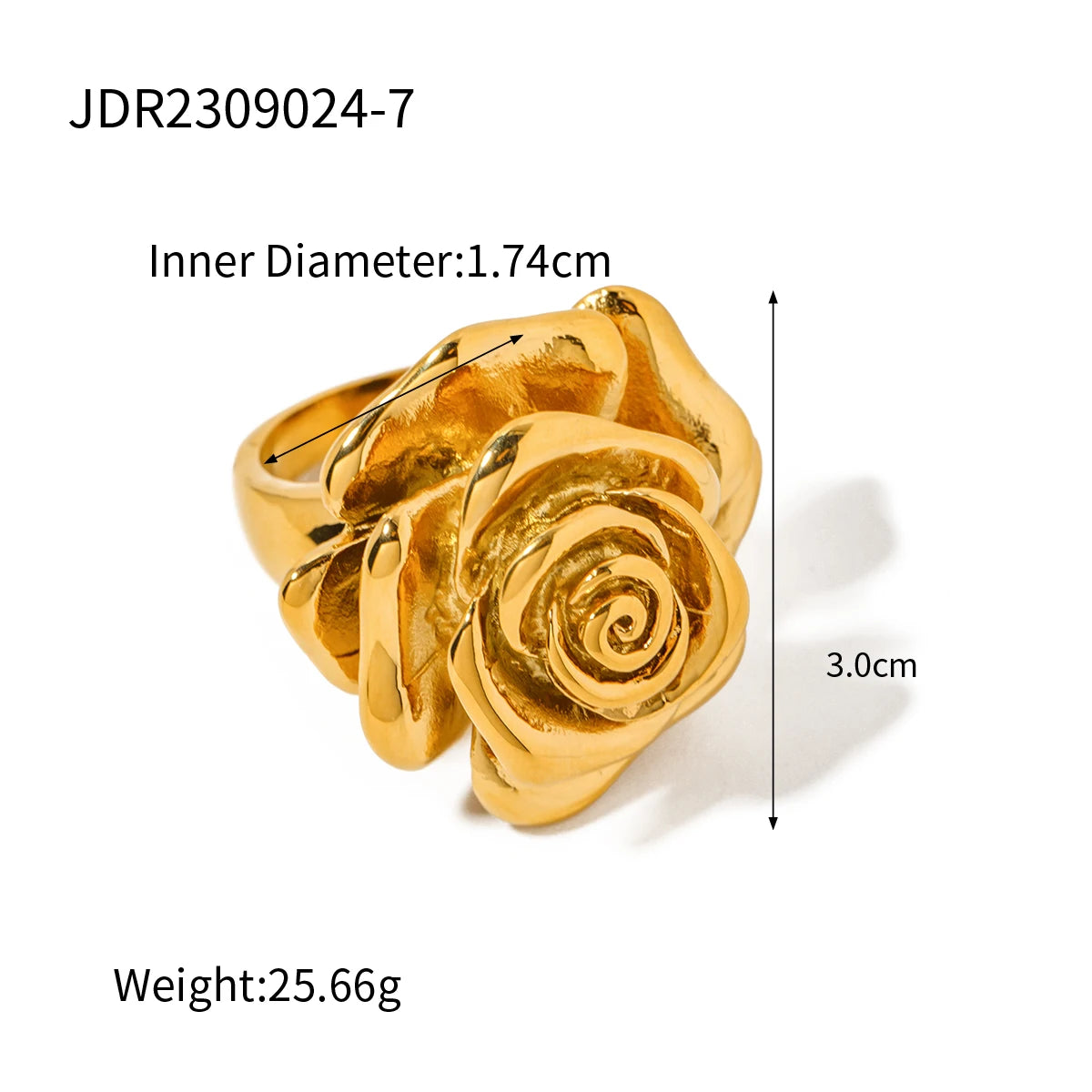 18K Gold Plating Rose Ring