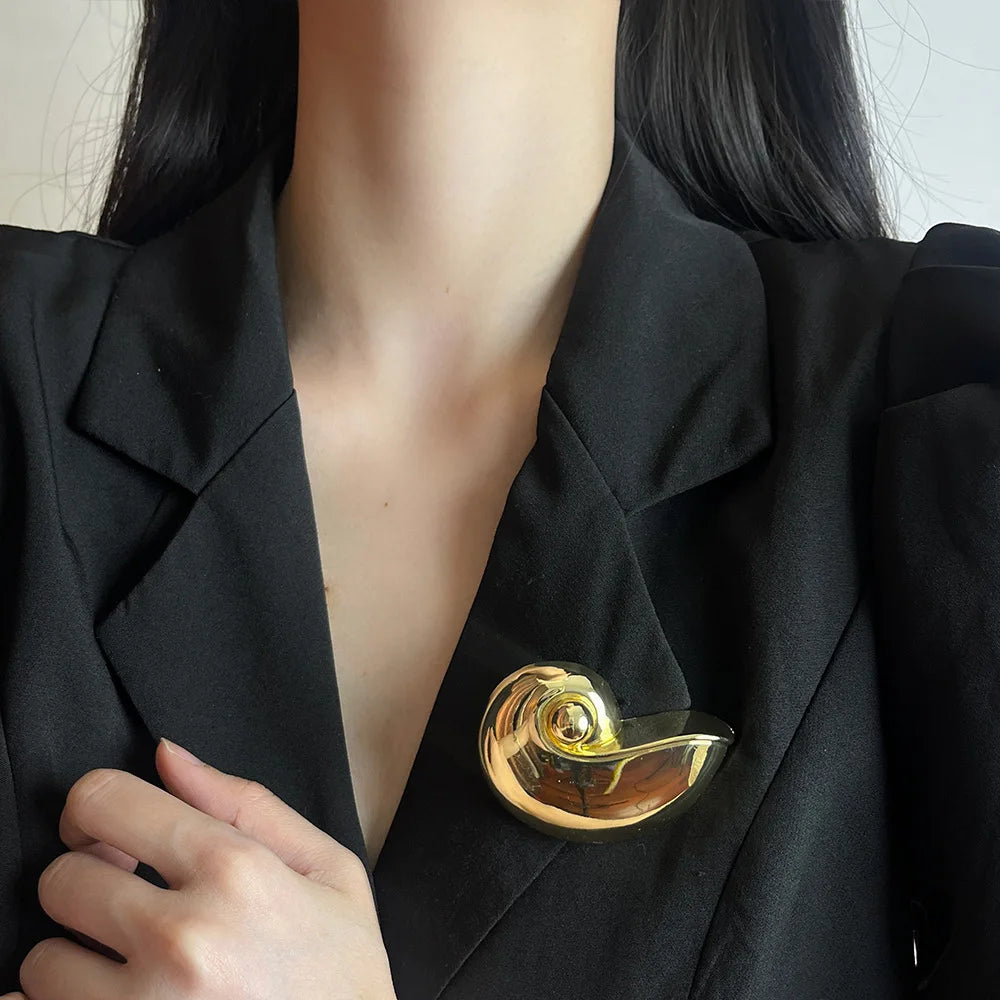 Nautilus Statement Brooch