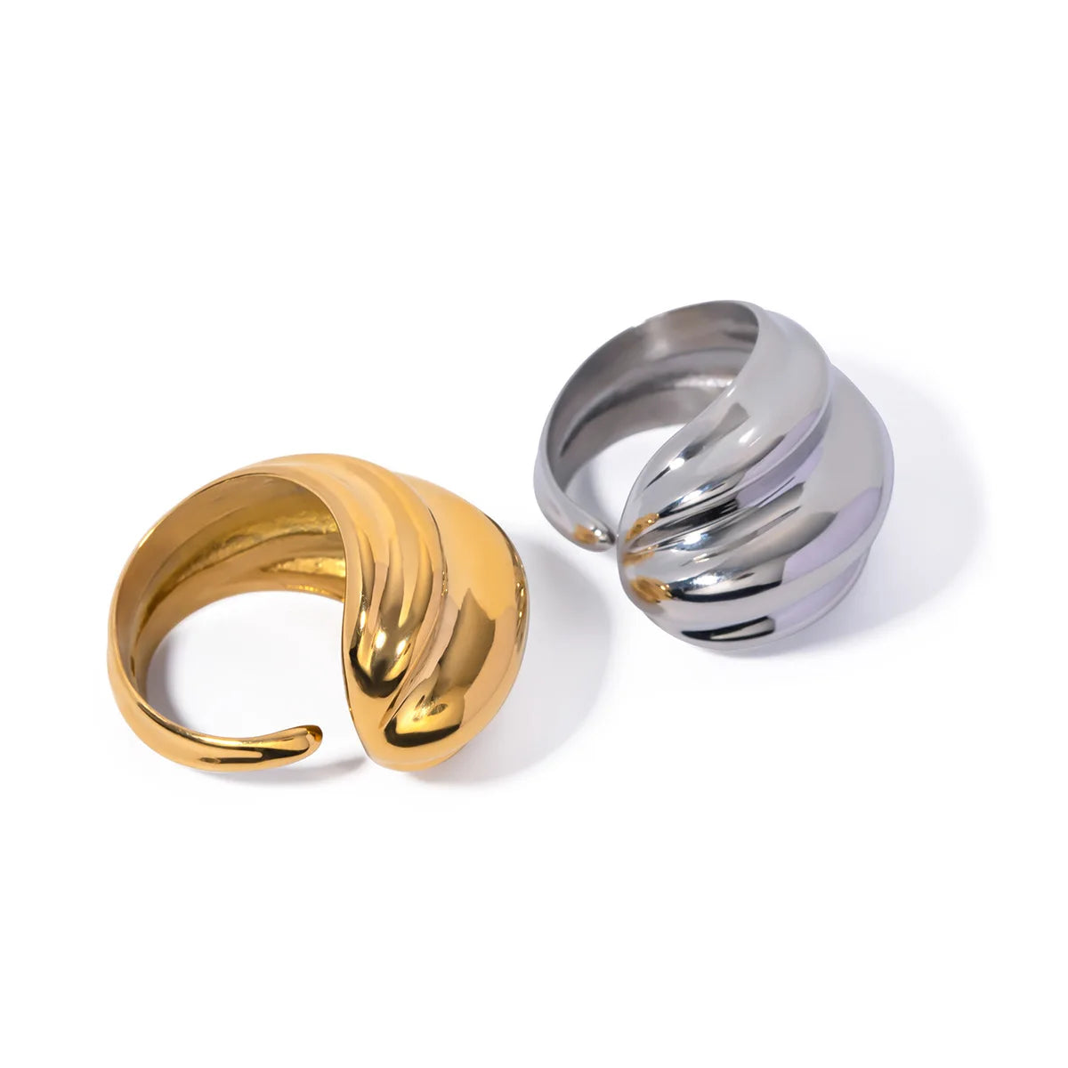 18K Gold Plated Twist Claw Rings